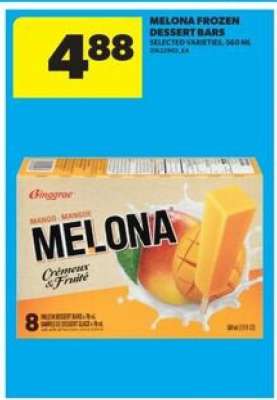Melona frozen dessert bars