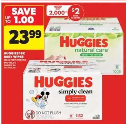 Huggies 16x Baby Wipes