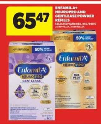 Enfamil A+ NeuroPro and Gentlease Powder Refills