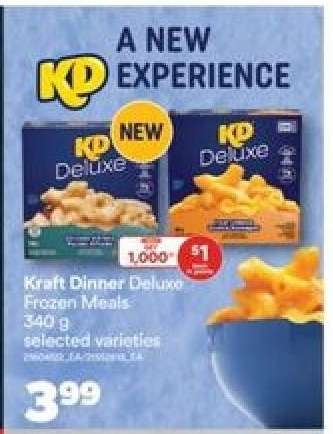 Kraft Dinner Deluxe Frozen Meals
