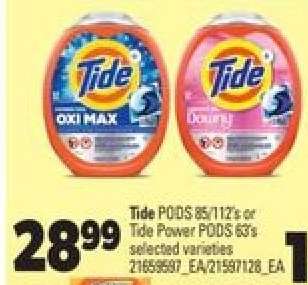 Tide PODS 85/112's or Tide Power PODS 60's