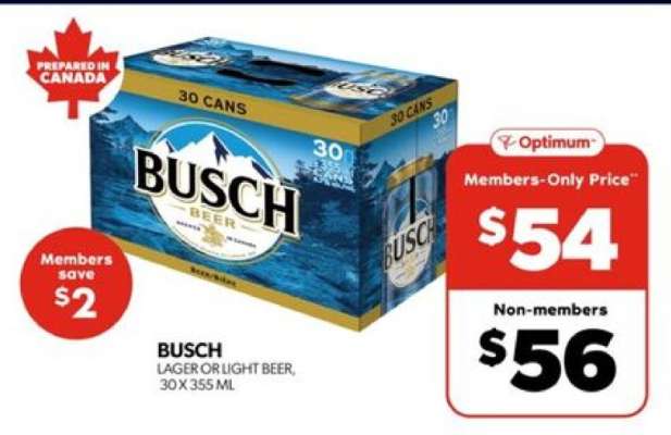 Busch Lager or Light Beer