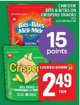 CHRISTIE BITS & BITES OR CRISPERS SNACKS