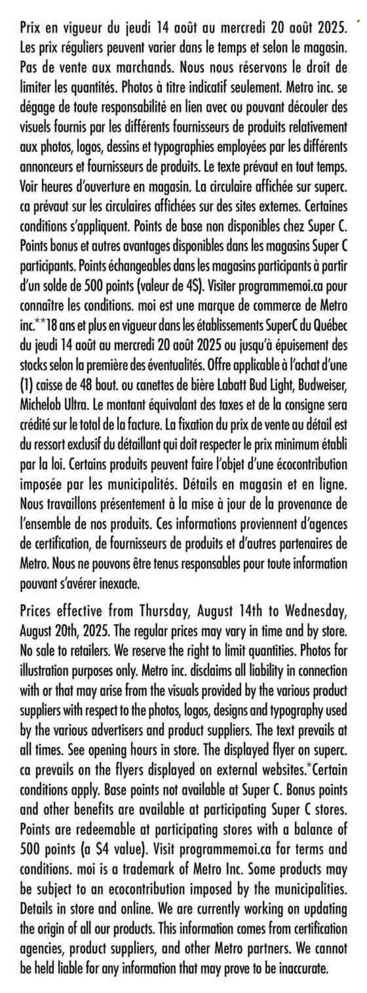 Super C flyer - August 14, 2025 - August 20, 2025. Page 14