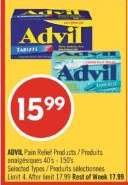 ADVIL PAIN RELIEF PRODUCTS