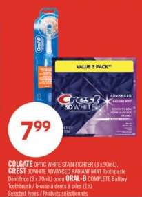 CREST 3DWHITE ADVANCED RADIANT MINT Toothpaste