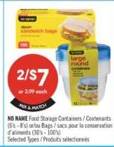 NO NAME Food Storage Containers / Contenants