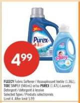 FLEECY Fabric Softener / TIDE SIMPLY / PUREX Laundry Detergent