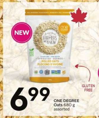 ONE DEGREE Oats 680 g assorted