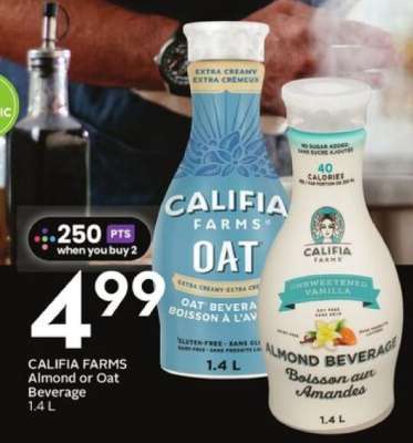 CALIFIA FARMS Almond or Oat Beverage