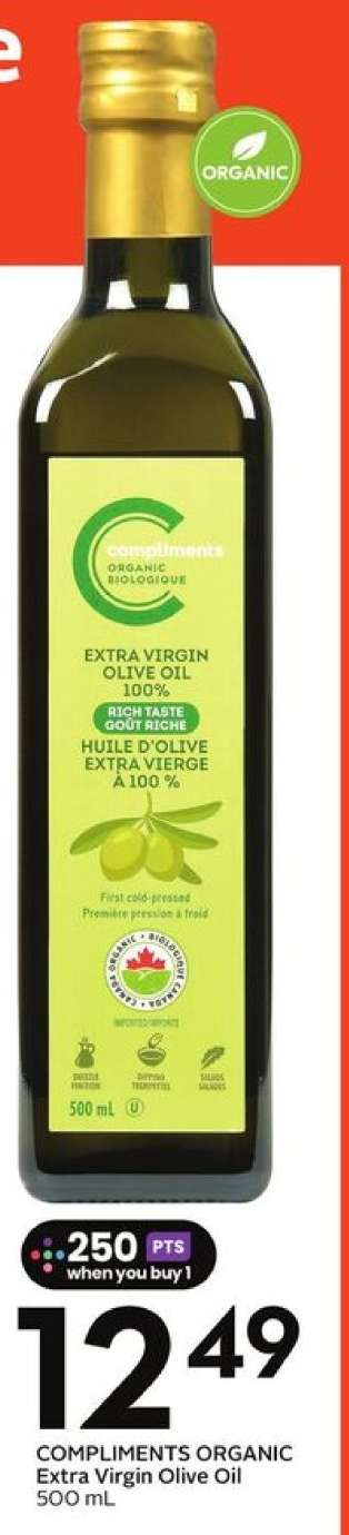 COMPLIMENTS ORGANIC Extra Virgin Olive Oil