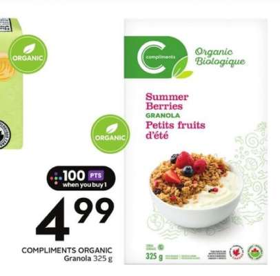COMPLIMENTS ORGANIC Granola 325 g