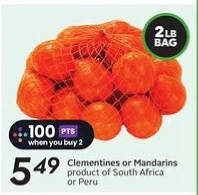 Clementines or Mandarins