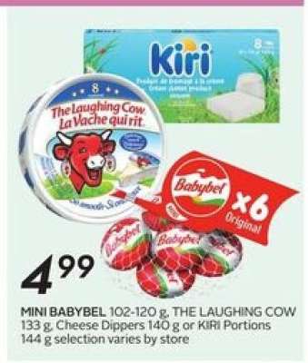 Mini Babybel, The Laughing Cow, Cheese Dippers, Kiri Portions