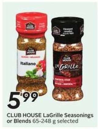 CLUB HOUSE LaGrille Seasonings or Blends