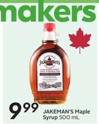 JAKEMAN'S Maple Syrup 500 mL