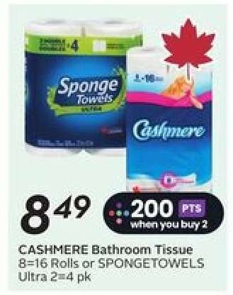 Cashmere Bathroom Tissue or SpongeTowels