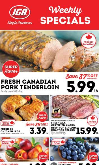 IGA Simple Goodness Flyer - August 15, 2025 - August 21, 2025.