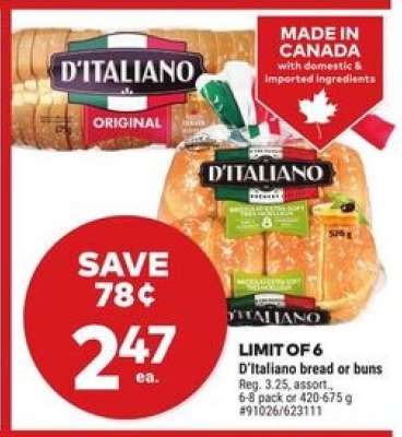 D'Italiano Bread or Buns