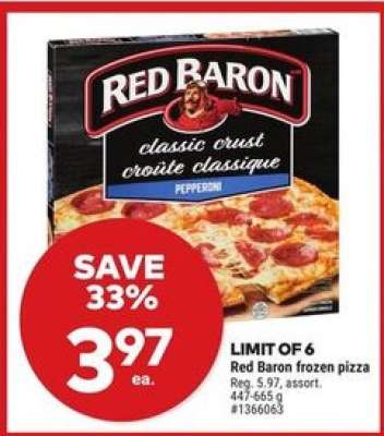 Red Baron frozen pizza
