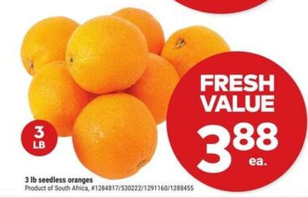 3 lb seedless oranges