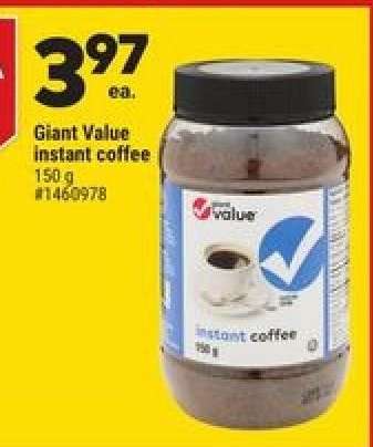 Giant Value instant coffee