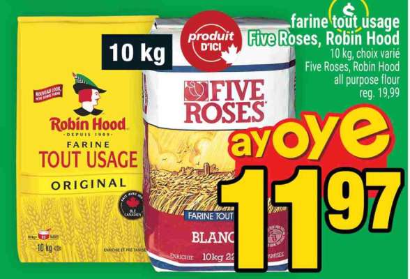 Farine tout usage Five Roses, Robin Hood