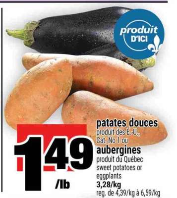 patates douces ou aubergines