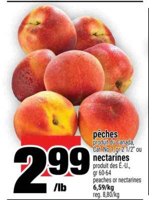 pêches ou nectarines