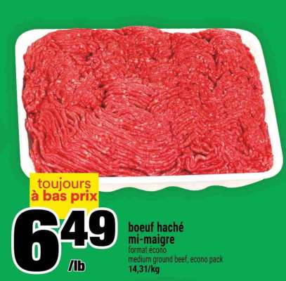 BŒUF HACHÉ MI-MAIGRE