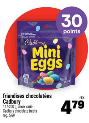 FRIANDISES CHOCOLATÉES CADBURY