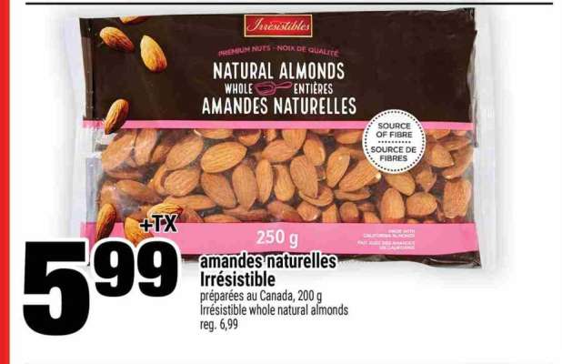 amandes naturelles Irrésistible