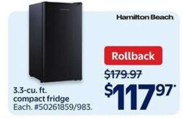Hamilton Beach 3.3-cu. ft. Compact Fridge