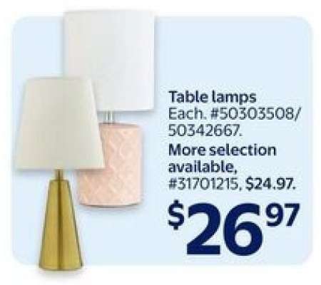 Table lamps
