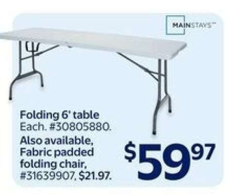 Folding 6' Table