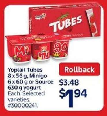 Yoplait Tubes