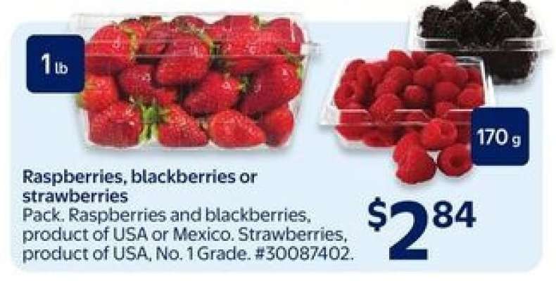 Raspberries, blackberries or strawberries