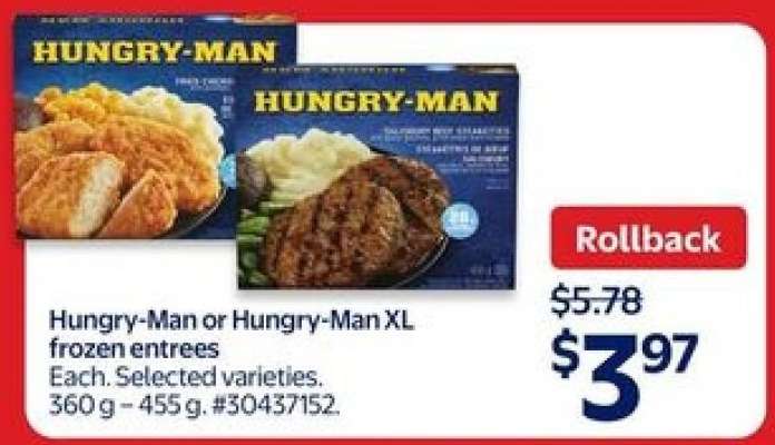 Hungry-Man or Hungry-Man XL Frozen Entrees