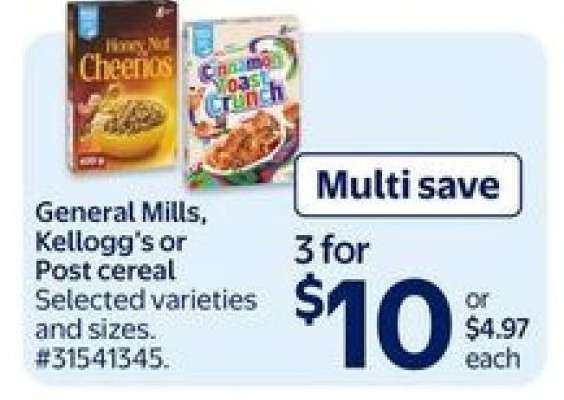 General Mills, Kellogg's or Post cereal