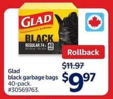 Glad Black Garbage Bags