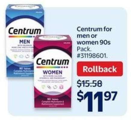 Centrum for men or women 90s Pack