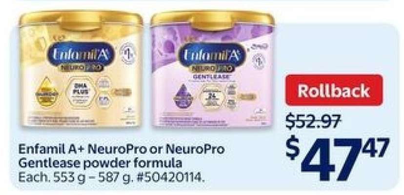 Enfamil A+ NeuroPro or NeuroPro Gentlease Powder Formula