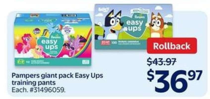 Pampers Giant Pack Easy Ups Training Pants