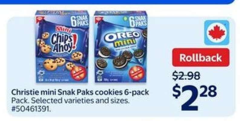 Christie Mini Snak Paks Cookies 6-Pack