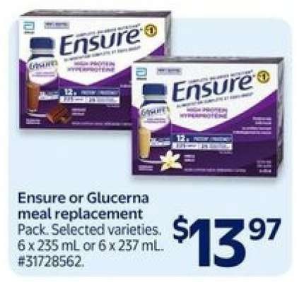 Ensure or Glucerna Meal Replacement