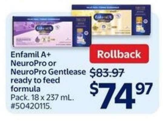 Enfamil A+ NeuroPro or NeuroPro Gentlease Ready to Feed Formula