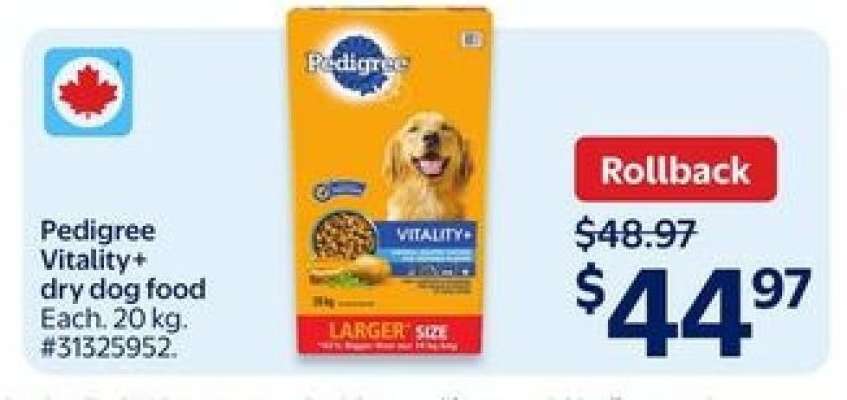 Pedigree Vitality Dry Dog Food