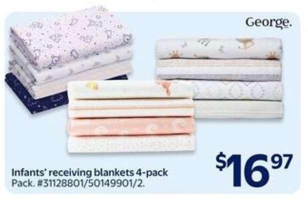 Infants' receiving blankets 4-pack