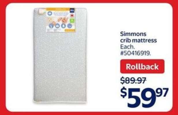 Simmons crib mattress