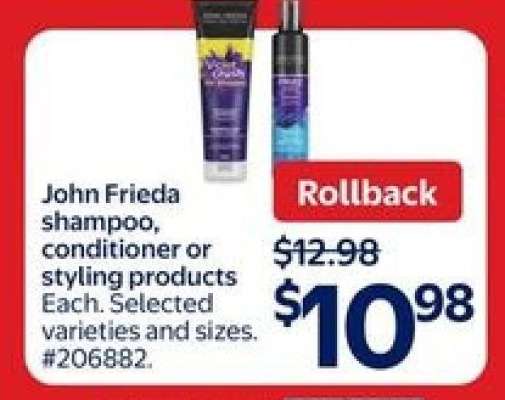 John Frieda Shampoo, Conditioner or Styling Products